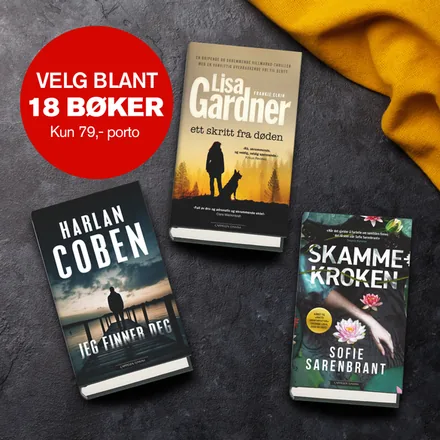 Velkomstpakken fra Krimklubben: tre krimbøker av Harlan Coben, Lisa Gardner og Sofie Sarenbrant